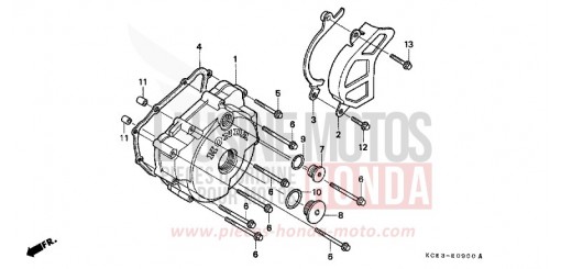 LEFT CRANKCASE COVER XR250R1 de 2001